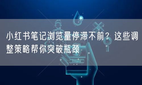 小红书笔记浏览量停滞不前？这些调整策略帮你突破瓶颈