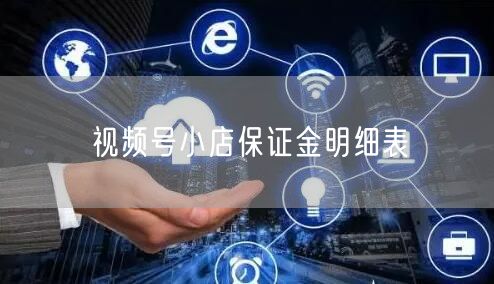 视频号小店保证金明细表