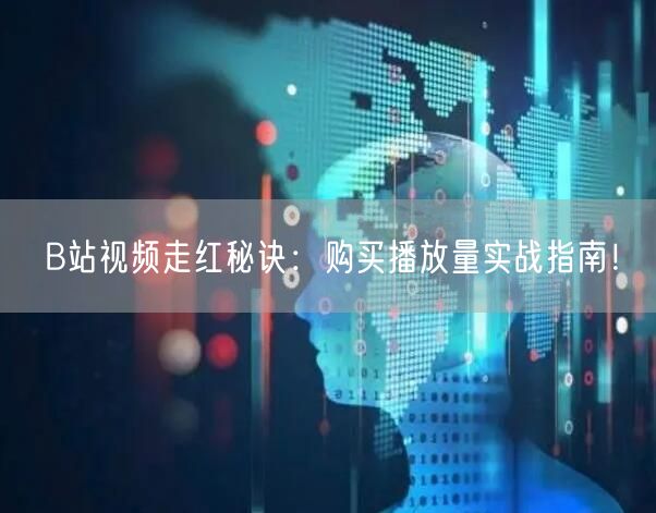 B站视频走红秘诀：购买播放量实战指南！