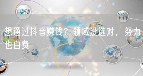 想通过抖音赚钱？领域没选对，努力也白费