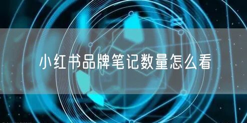 小红书品牌笔记数量怎么看