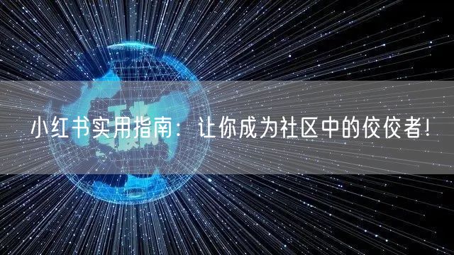 小红书实用指南：让你成为社区中的佼佼者！