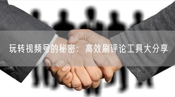 玩转视频号的秘密:高效刷评论工具大分享