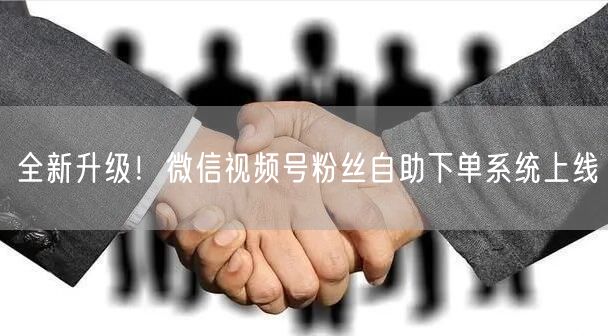 全新升级!微信视频号粉丝自助下单系统上线