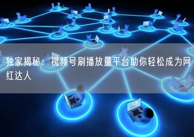 独家揭秘:视频号刷播放量平台助你轻松成为网红达人