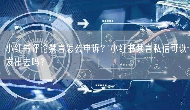 小红书评论禁言怎么申诉？小红书禁言私信可以发出去吗？