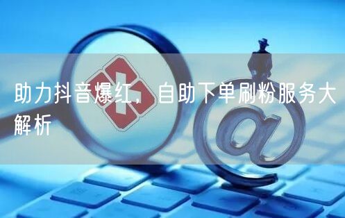 助力抖音爆红，自助下单刷粉服务大解析