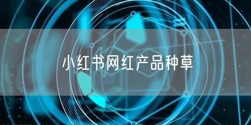 小红书网红产品种草