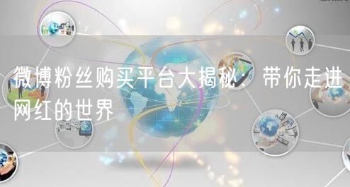 微博粉丝购买平台大揭秘:带你走进网红的世界