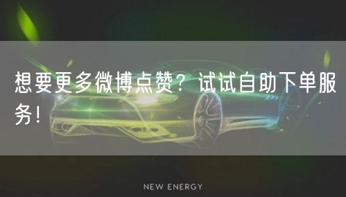 想要更多微博点赞?试试自助下单服务!