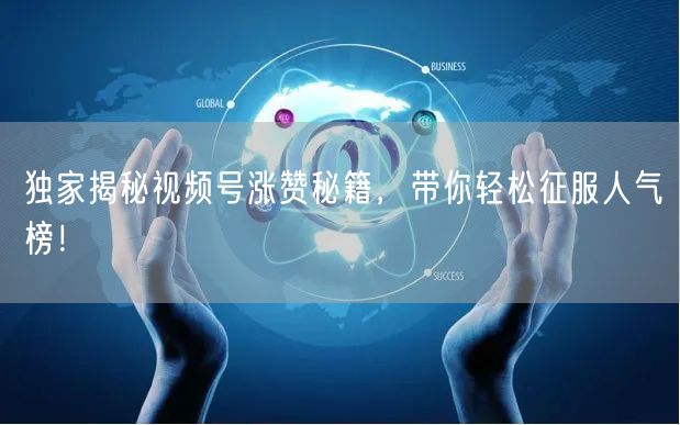独家揭秘视频号涨赞秘籍,带你轻松征服人气榜!