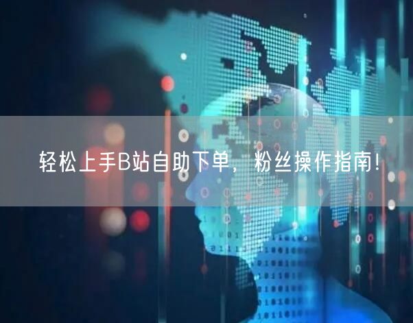 轻松上手B站自助下单，粉丝操作指南！